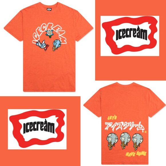 Ice Cream Embroidered Red T-Shirt - Picture 1 of 9